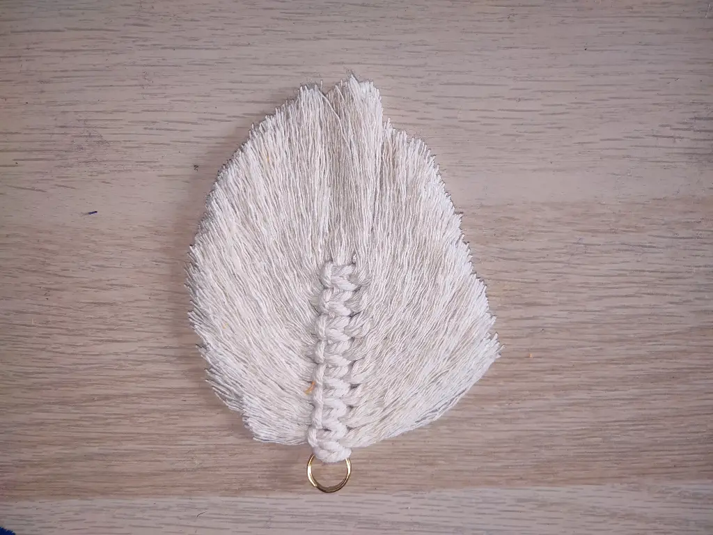 Macrame Leaf Keychain