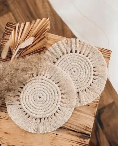 Macrame Spiral Coasters